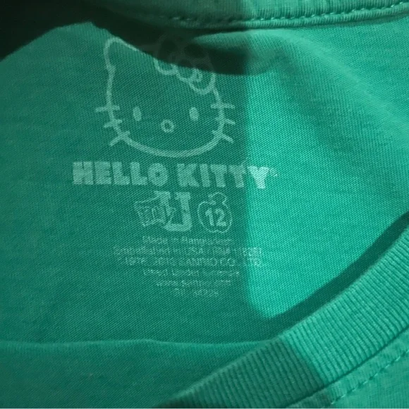 Hello Kitty Cheerleader Notre Dame Fighting Irish Tee Girls size 12 - Picture 3 of 3